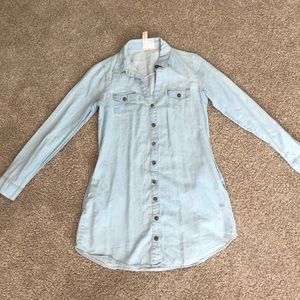 Button-up Denim Dress